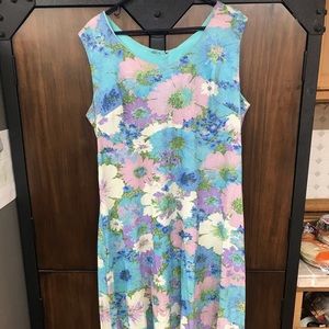 Vintage Full Length Floral Dress